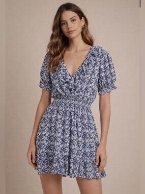 Sundays Blue Butterfly Dress